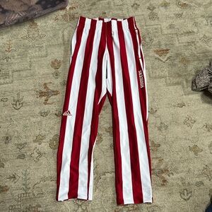 Adidas Indiana university candy stripe joggers with pockets